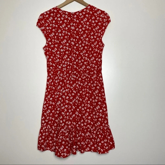J. Crew Mercantile Red Floral Ruffle dress - Picture 8 of 10